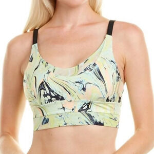 Free People Movement Lose your Marbles lemon zest sports bra NWT